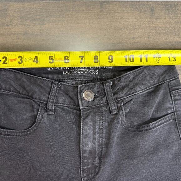 American Eagle Women Hi-Rise Jegging Super Stretch Black Wash Size 4 Jeans - Picture 5 of 8